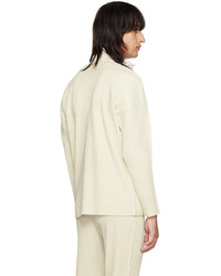 hellbeige Strickjacke von Homme Plissé Issey Miyake