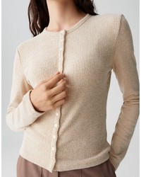hellbeige Strickjacke von Opus