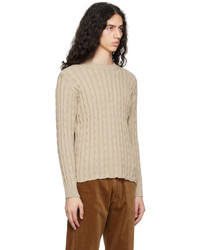 hellbeige Strickpullover von Auralee