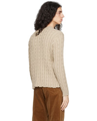 hellbeige Strickpullover von Auralee