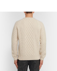 hellbeige Strickpullover von Alexander McQueen