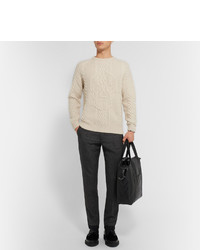 hellbeige Strickpullover von Alexander McQueen