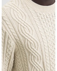 hellbeige Strickpullover von Jack & Jones