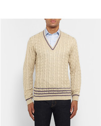 hellbeige Strickpullover von Dunhill