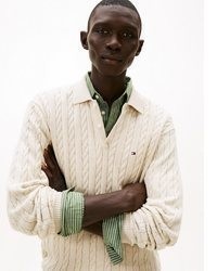 hellbeige Strickpullover von Tommy Hilfiger