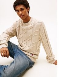 hellbeige Strickpullover von Tommy Jeans
