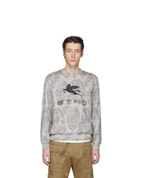 hellbeige Sweatshirt mit Paisley-Muster von Etro