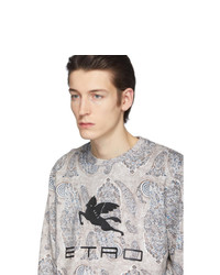 hellbeige Sweatshirt mit Paisley-Muster von Etro