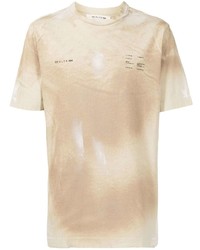 hellbeige Mit Batikmuster T-Shirt mit einem Rundhalsausschnitt von 1017 Alyx 9Sm