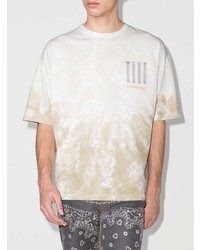 hellbeige Mit Batikmuster T-Shirt mit einem Rundhalsausschnitt von Children Of The Discordance