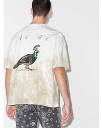 hellbeige Mit Batikmuster T-Shirt mit einem Rundhalsausschnitt von Children Of The Discordance