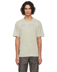 hellbeige Mit Batikmuster T-Shirt mit einem Rundhalsausschnitt von McQ