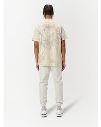 hellbeige Mit Batikmuster T-Shirt mit einem Rundhalsausschnitt von John Elliott