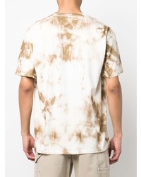 hellbeige Mit Batikmuster T-Shirt mit einem Rundhalsausschnitt von Carhartt WIP