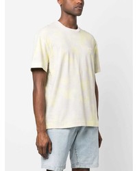 hellbeige Mit Batikmuster T-Shirt mit einem Rundhalsausschnitt von Calvin Klein