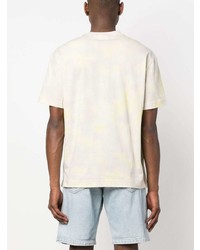 hellbeige Mit Batikmuster T-Shirt mit einem Rundhalsausschnitt von Calvin Klein