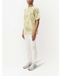 hellbeige Mit Batikmuster T-Shirt mit einem Rundhalsausschnitt von John Elliott