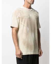 hellbeige Mit Batikmuster T-Shirt mit einem Rundhalsausschnitt von 1017 Alyx 9Sm