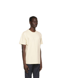 hellbeige T-Shirt mit einem Rundhalsausschnitt von Moncler Genius