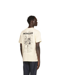 hellbeige T-Shirt mit einem Rundhalsausschnitt von Moncler Genius