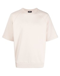 hellbeige T-Shirt mit einem Rundhalsausschnitt von A.P.C.