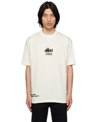 hellbeige T-Shirt mit einem Rundhalsausschnitt von AAPE BY A BATHING APE