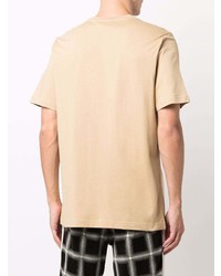 hellbeige T-Shirt mit einem Rundhalsausschnitt von adidas