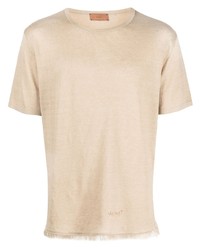 hellbeige T-Shirt mit einem Rundhalsausschnitt von Alanui
