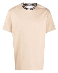 hellbeige T-Shirt mit einem Rundhalsausschnitt von Ambush