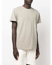 hellbeige T-Shirt mit einem Rundhalsausschnitt von John Elliott