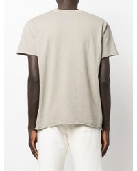 hellbeige T-Shirt mit einem Rundhalsausschnitt von John Elliott