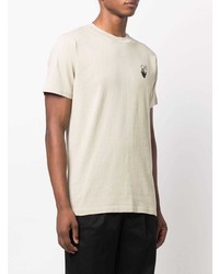 hellbeige T-Shirt mit einem Rundhalsausschnitt von Off-White