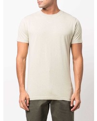 hellbeige T-Shirt mit einem Rundhalsausschnitt von Off-White