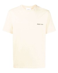 hellbeige T-Shirt mit einem Rundhalsausschnitt von Axel Arigato