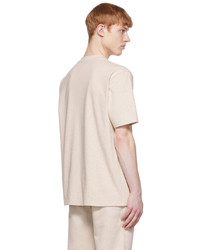 hellbeige T-Shirt mit einem Rundhalsausschnitt von Burberry