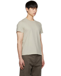 hellbeige T-Shirt mit einem Rundhalsausschnitt von Rick Owens