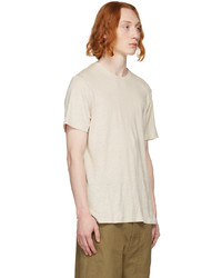 hellbeige T-Shirt mit einem Rundhalsausschnitt von Isabel Marant