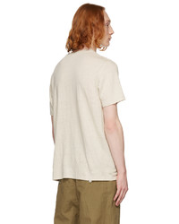 hellbeige T-Shirt mit einem Rundhalsausschnitt von Isabel Marant