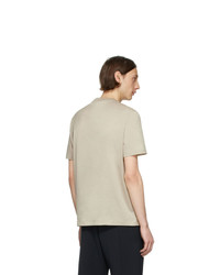 hellbeige T-Shirt mit einem Rundhalsausschnitt von Brioni