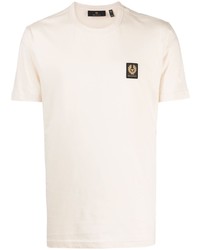 hellbeige T-Shirt mit einem Rundhalsausschnitt von Belstaff