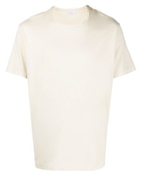 hellbeige T-Shirt mit einem Rundhalsausschnitt von Boglioli
