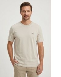 hellbeige T-Shirt mit einem Rundhalsausschnitt von Boss Green