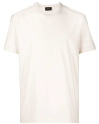 hellbeige T-Shirt mit einem Rundhalsausschnitt von Brioni