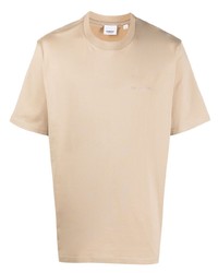 hellbeige T-Shirt mit einem Rundhalsausschnitt von Burberry