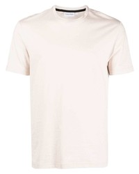hellbeige T-Shirt mit einem Rundhalsausschnitt von Calvin Klein