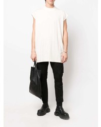 hellbeige T-Shirt mit einem Rundhalsausschnitt von Rick Owens DRKSHDW