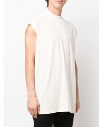 hellbeige T-Shirt mit einem Rundhalsausschnitt von Rick Owens DRKSHDW