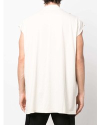 hellbeige T-Shirt mit einem Rundhalsausschnitt von Rick Owens DRKSHDW