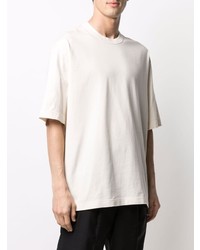 hellbeige T-Shirt mit einem Rundhalsausschnitt von Y-3