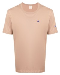 hellbeige T-Shirt mit einem Rundhalsausschnitt von Champion